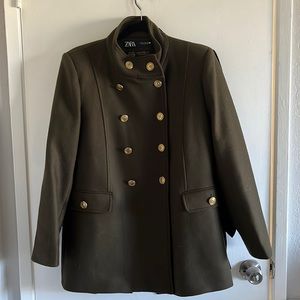 Zara Military Peacoat Size L XL